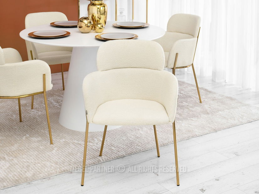 Szék Baggie K (krém + arany)