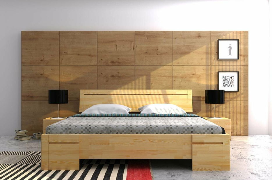 Manželská posteľ 180 cm Naturlig Bokeskogen High (borovica)