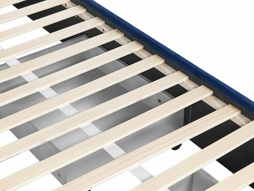 Pat matrimonial 160 cm Levi (albastru)