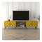 TV stolík/skrinka Clara (orech + žltá)
