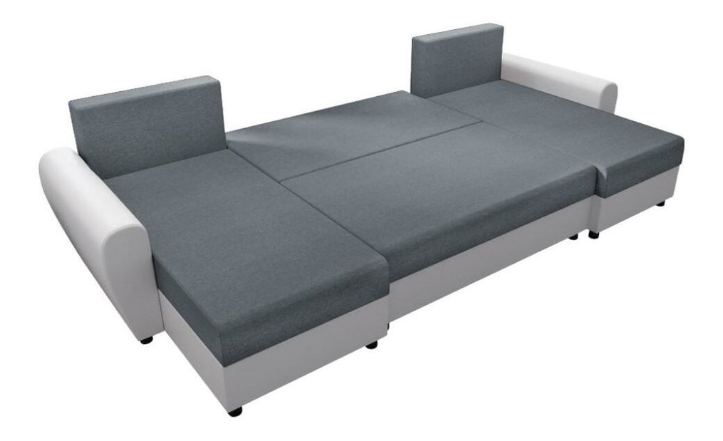 Rohová sedacia súprava U Debiera (sivá + biela)