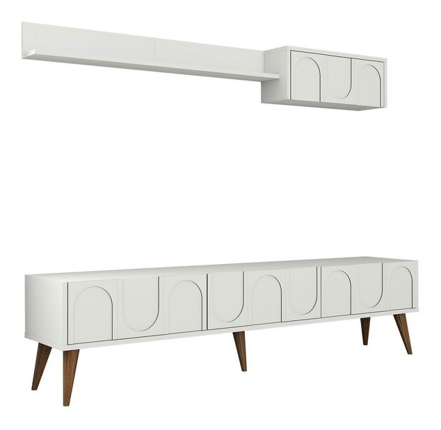 Mobilier living Bipemu 4 (alb + nuc)