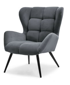 Kreslo Kikino (grafit + čierna)