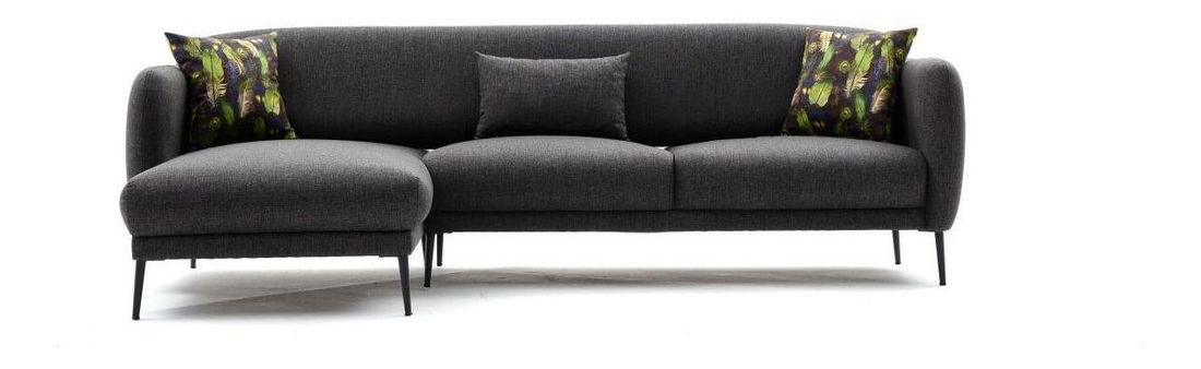 Kutna garnitura Victory (L) (antracit + crna)