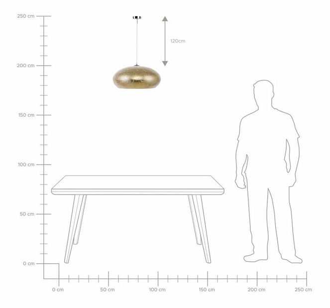 Viseća svjetiljka Lansing (zlatna)