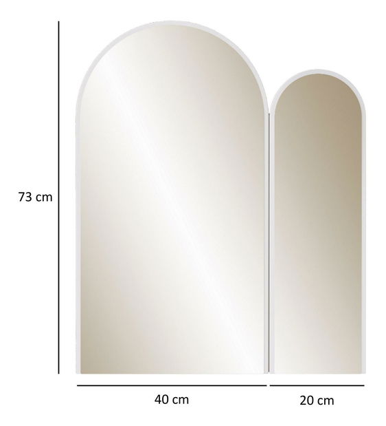 Dekoratívne zrkadlo Titeku (biela) 