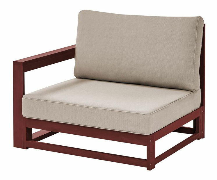 Záhradná pohovka Timza (tmavé hnedé drevo)