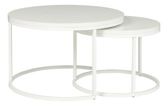 Set 2 kom. stolića za kavu Round 2 (bijela)
