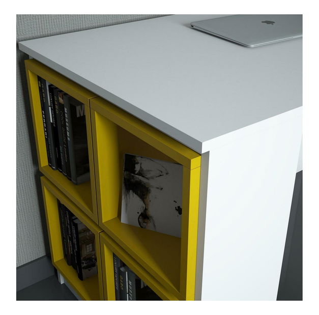 Masă PC Babar (Alb + Galben)