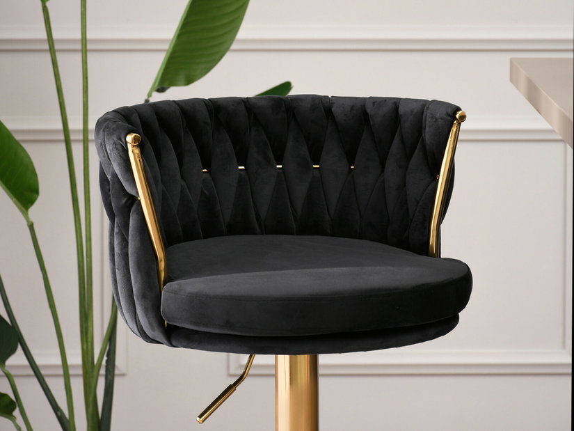 Scaun Adel (negru + auriu)