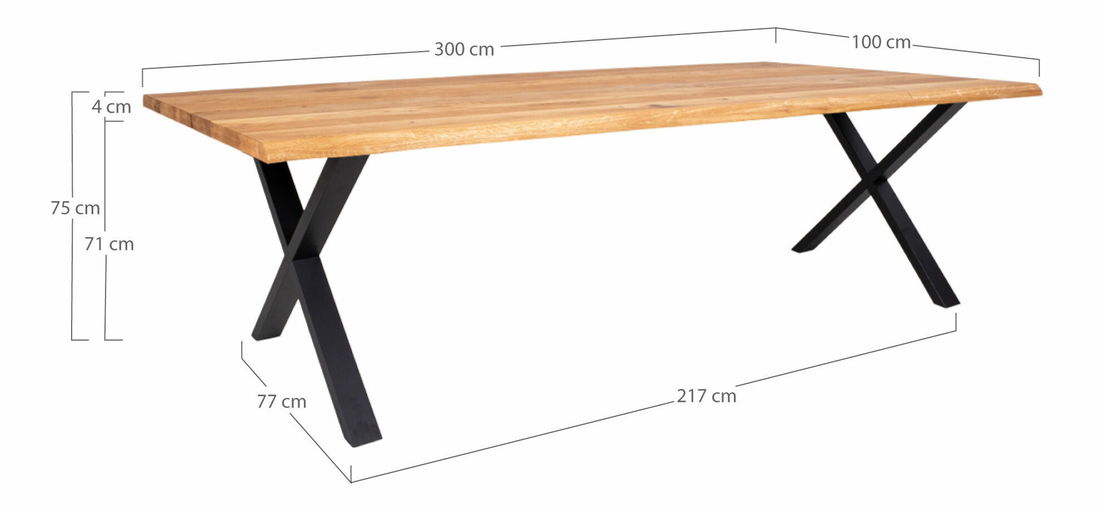 Jedálenský stôl Tvameria 4 (prírodná)