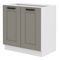 Alsó konyhaszekrény Lucid 80 D 2F BB (claygrey + fehér)