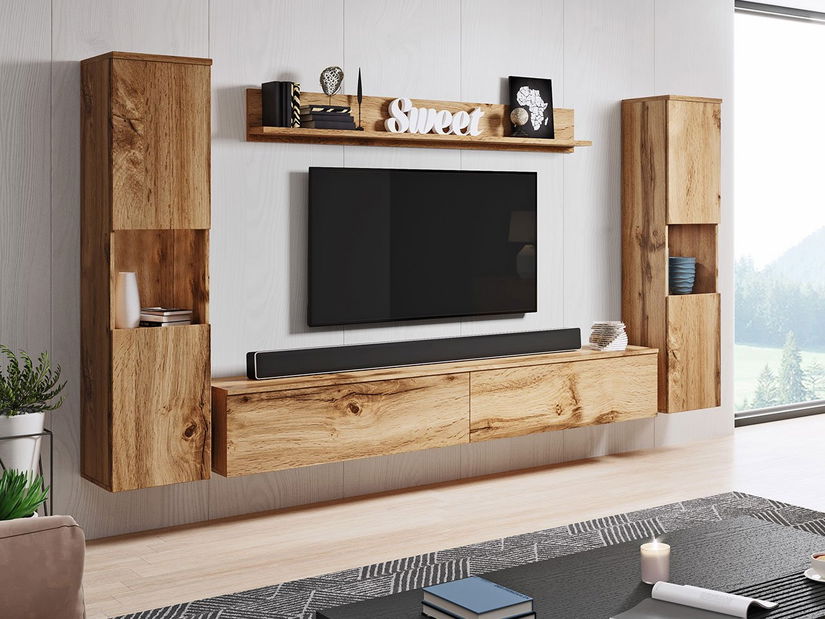 Mobilier living Nova XL (Stejar wotan) (fără iluminat)