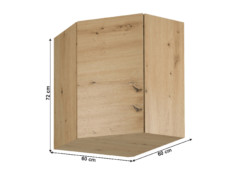 Horná rohová kuchynská skrinka G60N Langari (dub artisan)