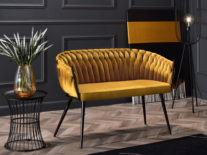 Pohovka dvojsedačka Radio (čierna)