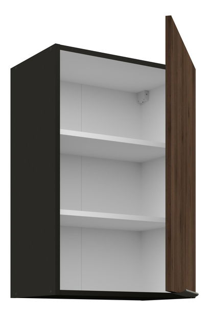 Horná kuchynská skrinka Manana 50 G 72 1F (korpus: čierna matná + front: orech okapi)