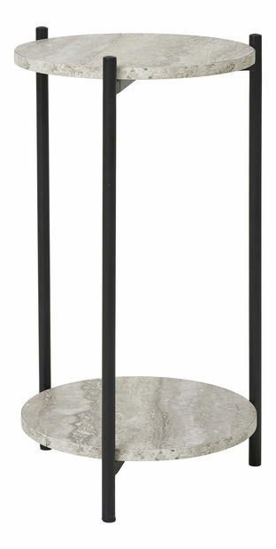 Príručný stolík Lramira (čierna + béžová)