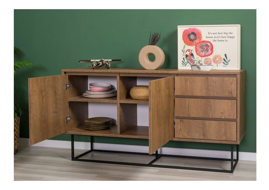 Set mobilier living Laxi 15 (nuc + negru)