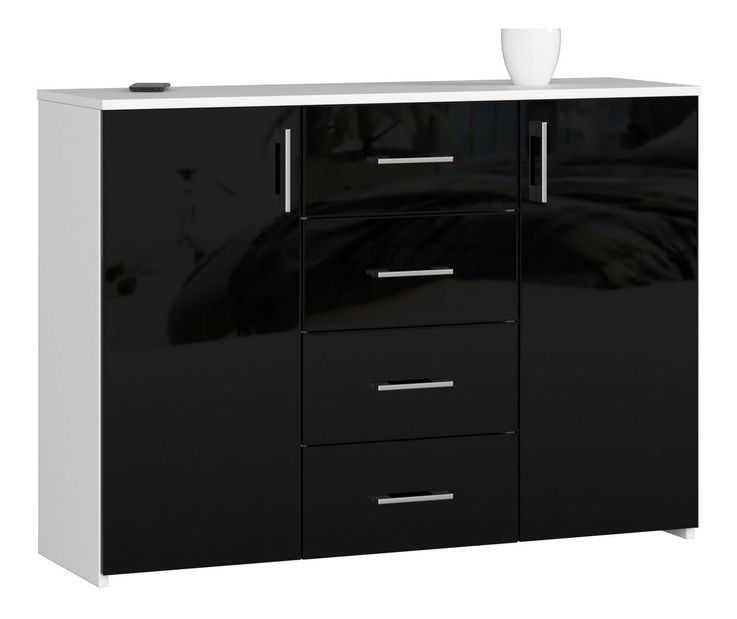 Comodă Kiran (Negru lucios)