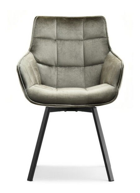 Stolička Aranbura (sivá metalická + čierna)