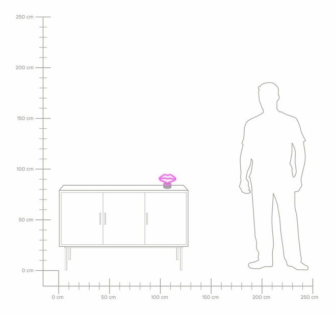 Decorație LED Fellini (roz)