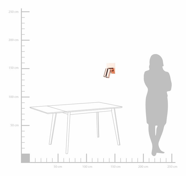 Stropné/nástenné svietidlo Taian (medená)