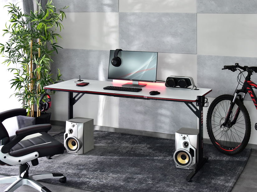 PC stolík Matts 160 (biela + čierna)