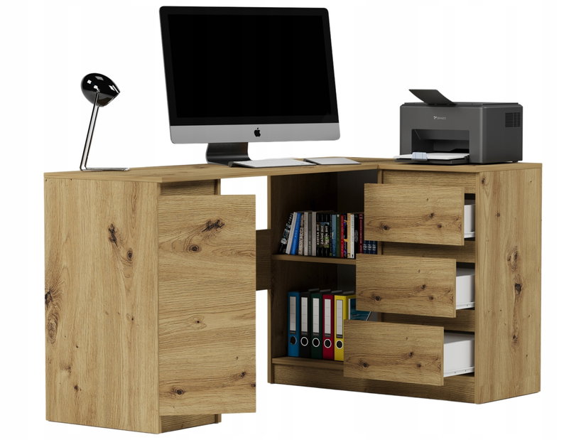 Rohový PC stolík Nyper (artisan)