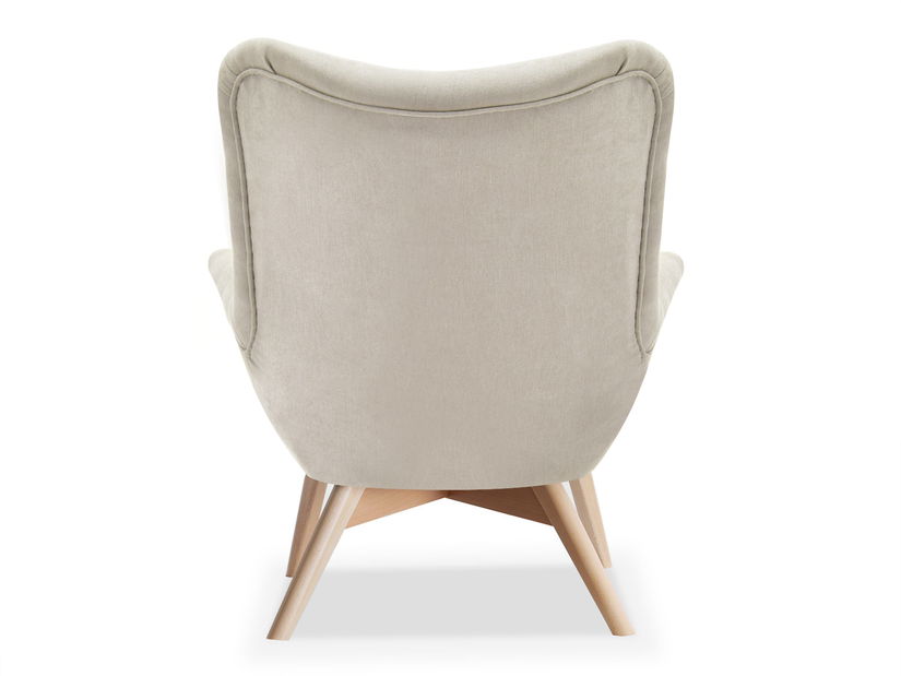 Dizajnové kreslo Florentino (piesková + orech)