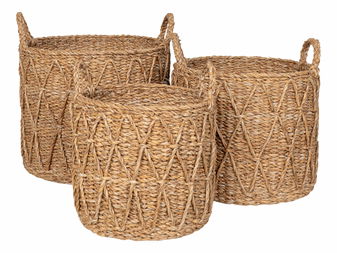 Set de 3 coșuri Karelia (natural)