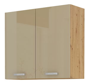 Dulap superior de bucătărie Arryn 80 G-72 2F (stejar artisan + capuccino lucios)