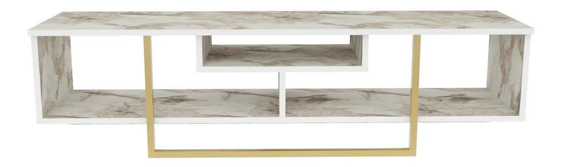 Masă TV/Dulap Aslana 150 (auriu + alb)