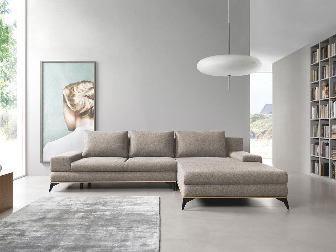 Széthúzható sarokkanapé tárolóhellyel Piper (Jobb 2r LC) (Soro 13)