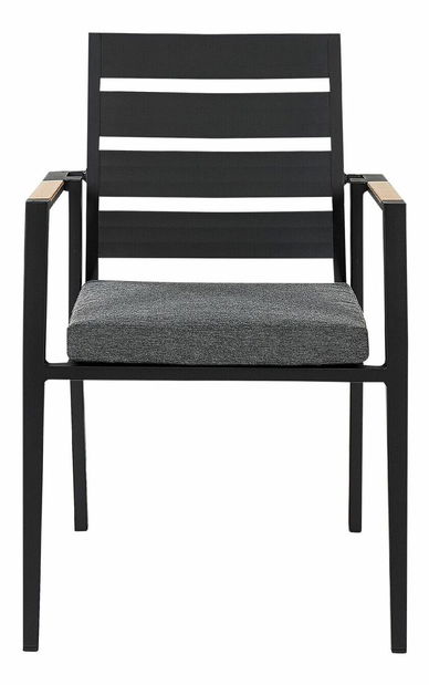 Set 6 ks záhradných stoličiek Thierry (čierna) 