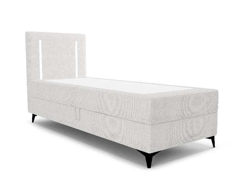 Jednostruki krevet 80 cm Ortega Comfort (siva) (s podnicom i madracem, bez prostora za odlaganje) (s LED rasvjetom)