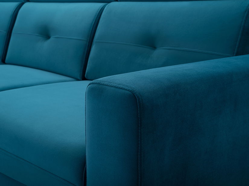 Rohová sedačka Sanfew (tyrkysová) (L)