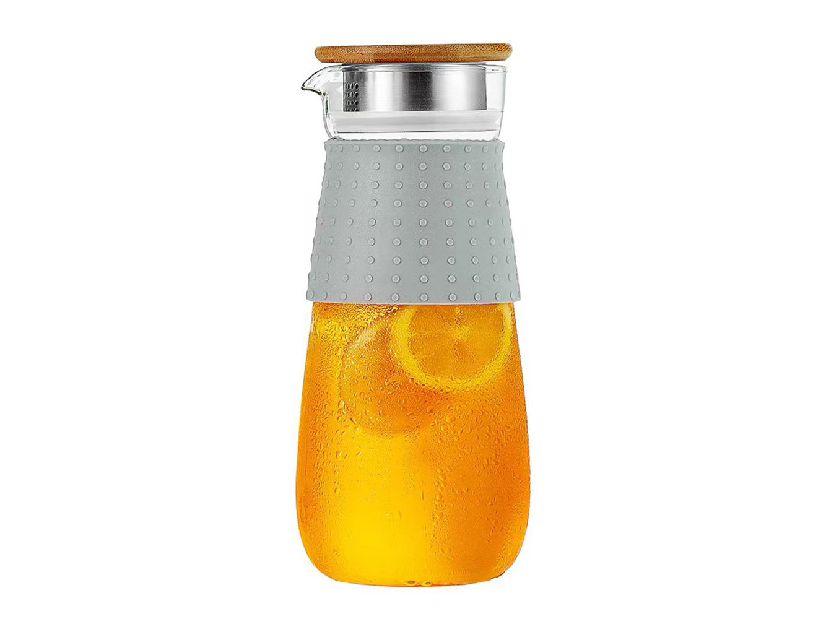 Carafă de apă cu capac și sită 1200ml Glaza 