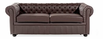 Kožna sofa trosjed Chichester (smeđa)