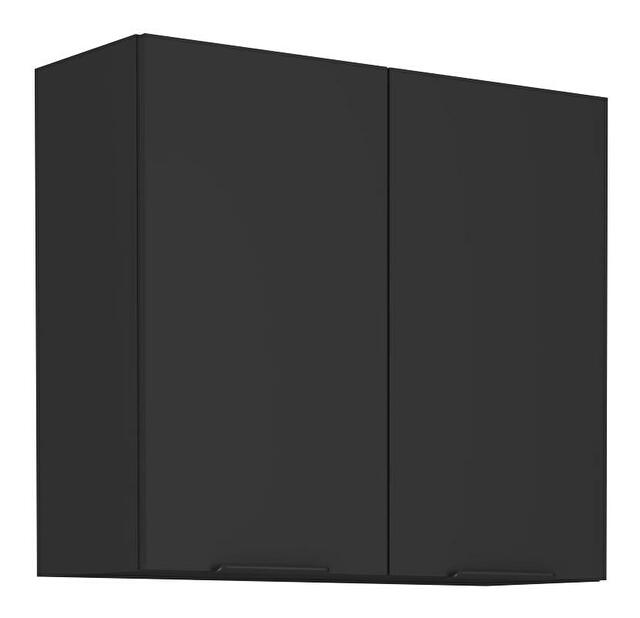Felső konyhaszekrény Sobera 80 G 72 2F (fekete) 