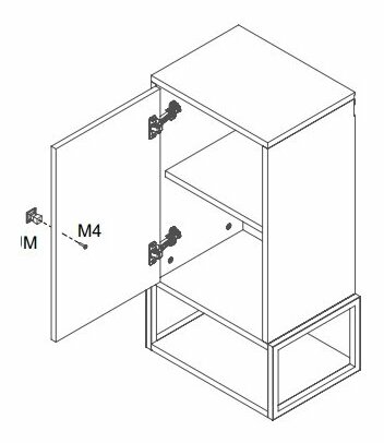 Skrinka na stenu Luigi L5 (dub artisan + čierna)
