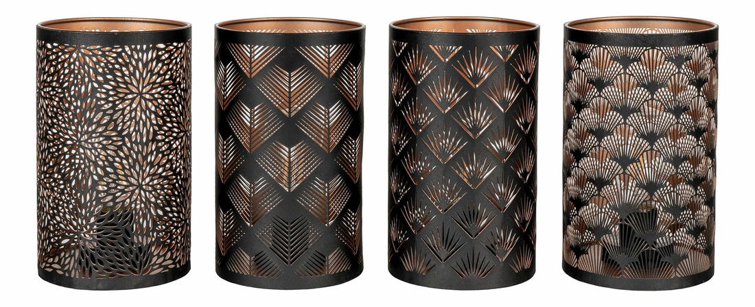 LED svietnik 60 ks Nastelia (čierna + medená)