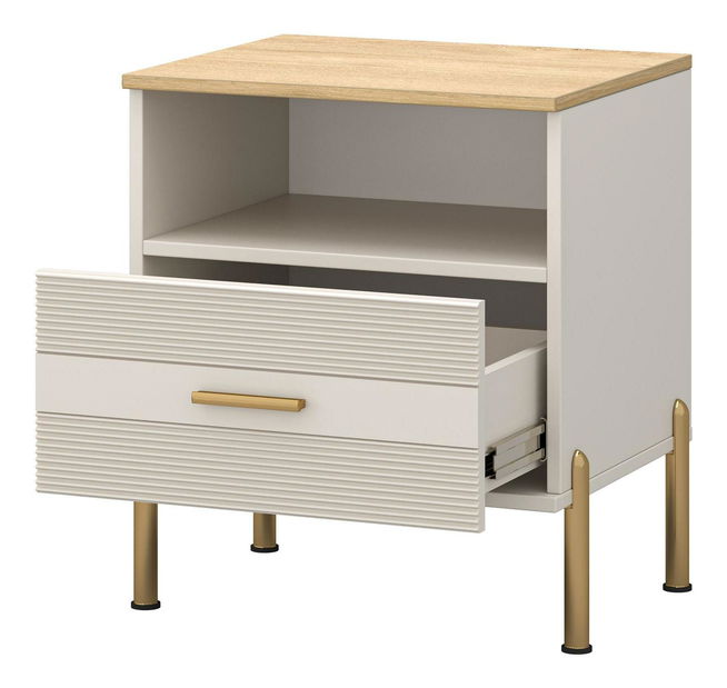 Noćni stolić Reiteradas (kašmir + kameni hrast) 