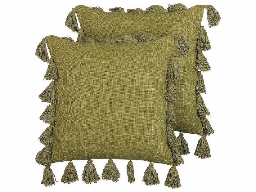 Set 2 buc perne decorative 45 x 45 cm Lynch (verde)