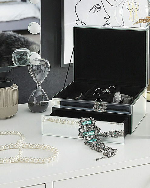 Ékszertartó szekrény Kyrie (ezüst)