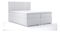 Franciaágy Boxspring 160 cm Morcano (fehér öko-bőr) (tárolóhellyel)
