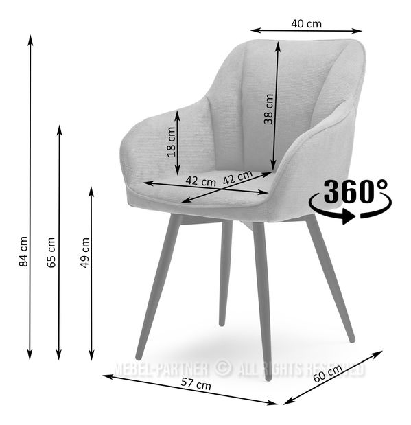 Scaun Bonita (crem + auriu)