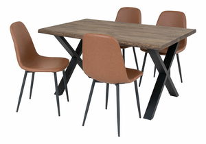 Jedálenský set Tlalina (prírodná + hnedá)