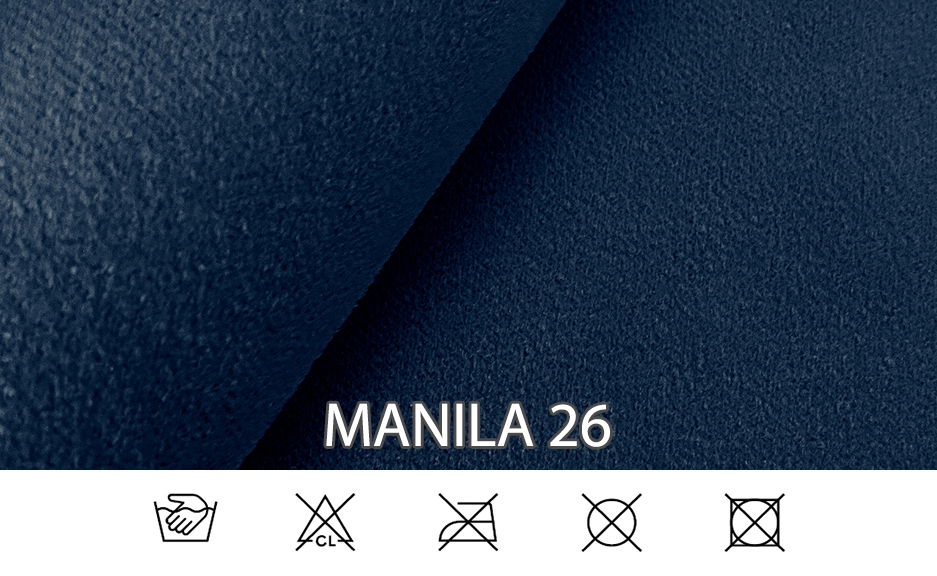 Pat de o persoană cu tăblie tapițată 90 cm Brittany 2 (Stejar craft auriu + albastru) (cu somieră)