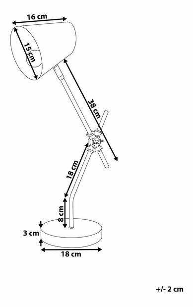 Stolná lampa Haifa (čierna)