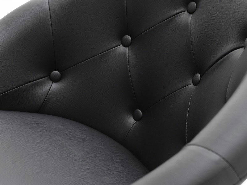 Fotel Lush 3 (fekete + króm)